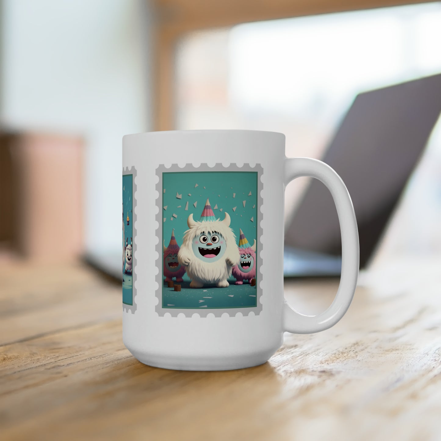 Ceramic Mug 15oz Yeti Kin Party 1-3