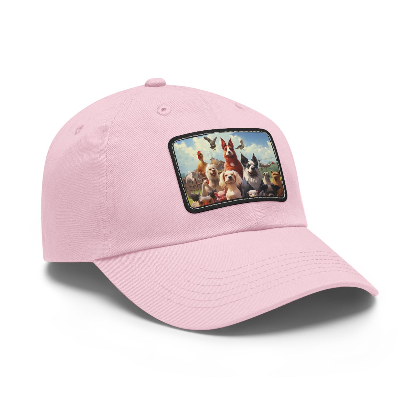 Dad Hat with Leather Patch (Rectangle) Animal Farm Friends