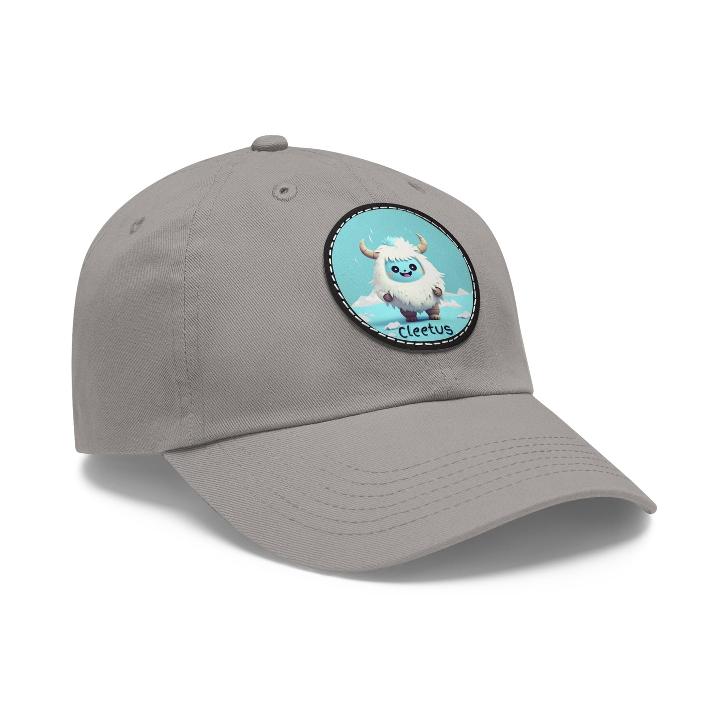 Dad Hat with Leather Patch (Round) Cleetus