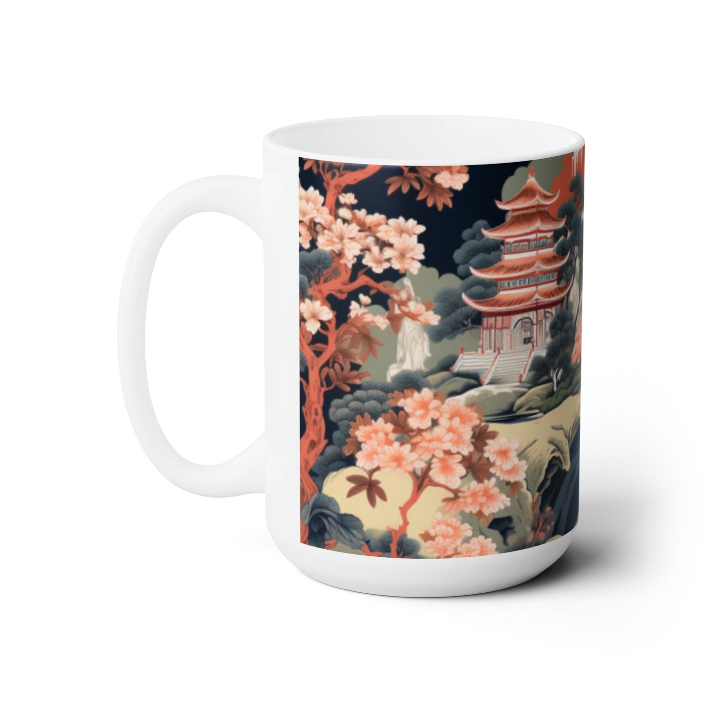 Ceramic Mug 15oz Floral 11