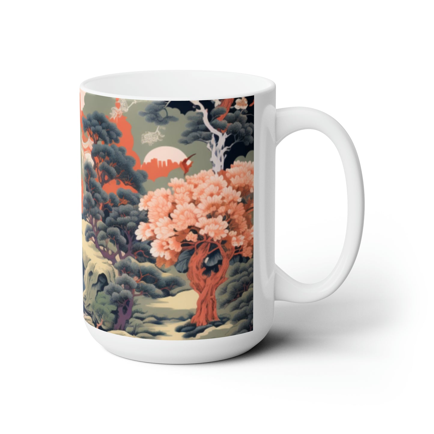 Ceramic Mug 15oz Floral 11