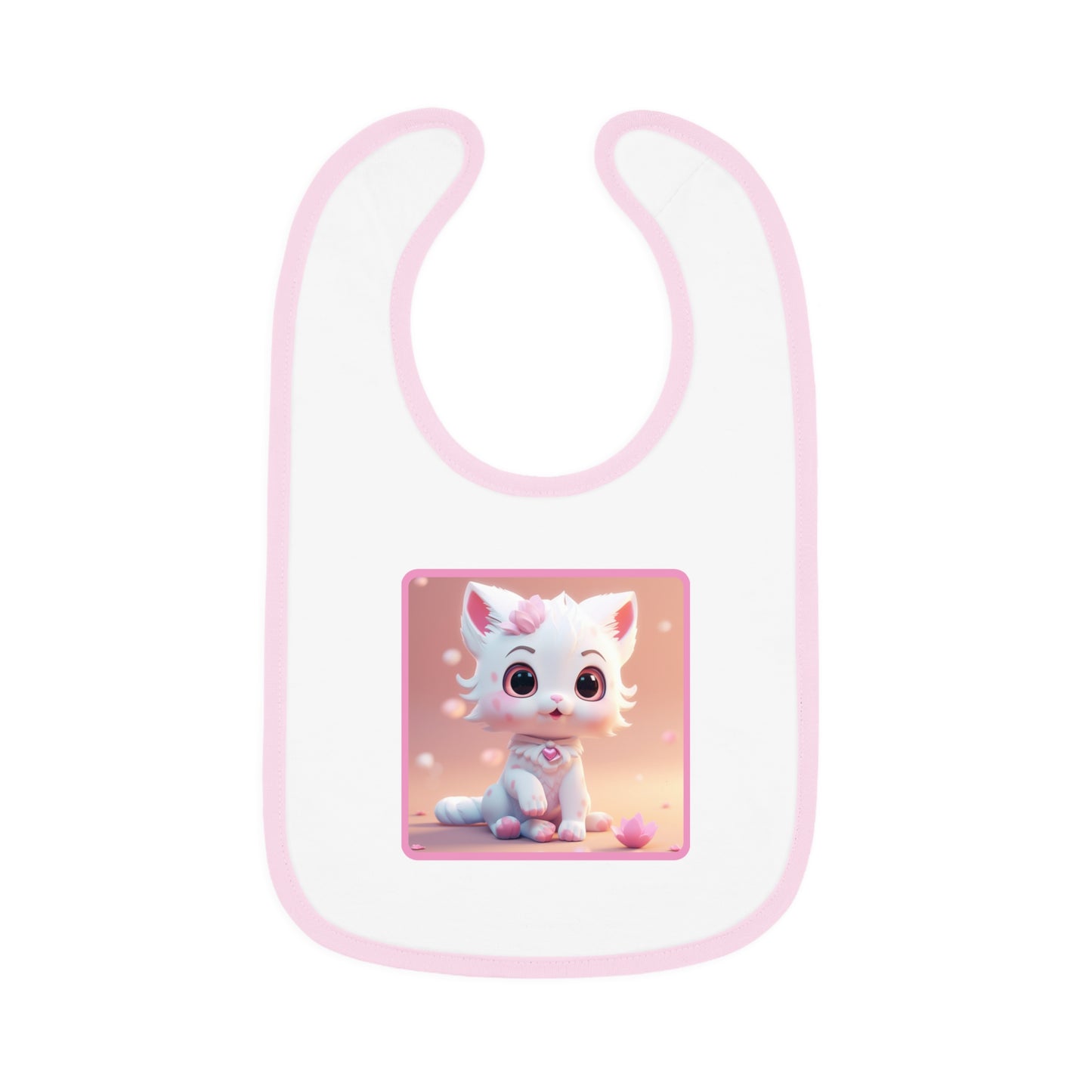 Baby Contrast Trim Jersey Bib Cat 2