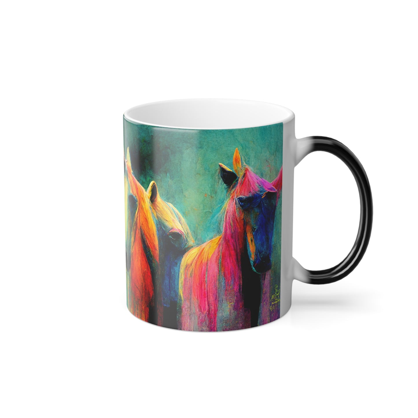 Color Morphing Mug, 11oz Horses