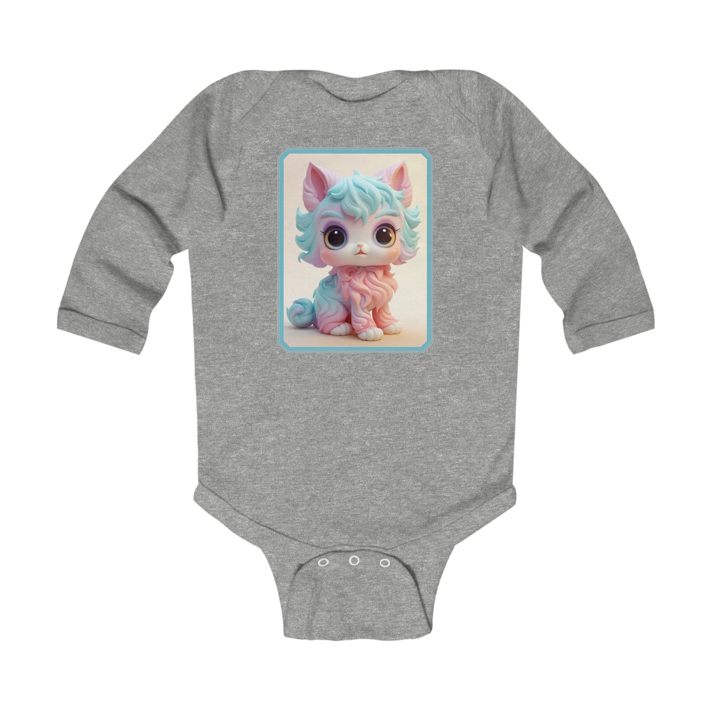 Body Infantil Manga Larga Gato 3