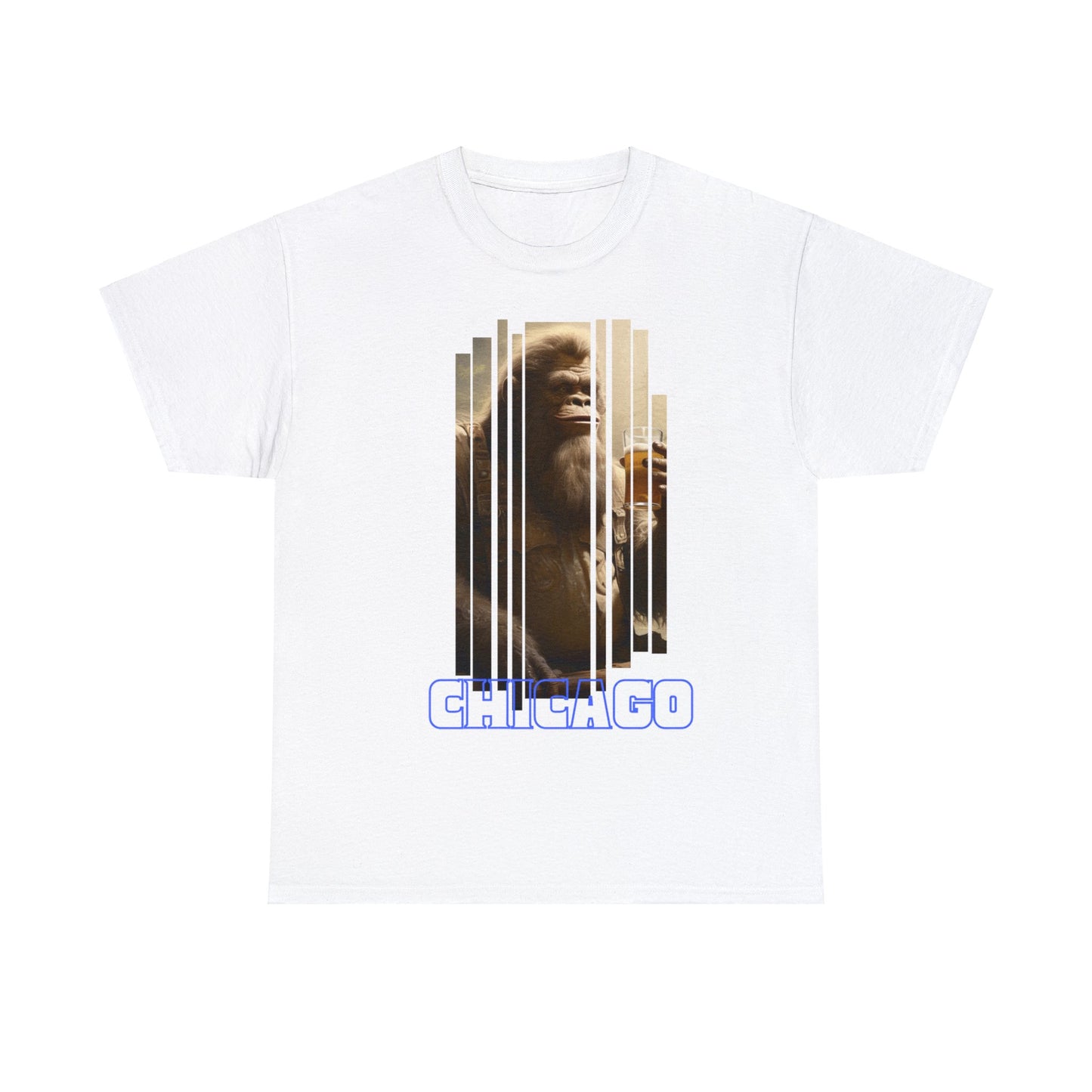 Unisex Heavy Cotton Tee Chicago Ape (two-sided)