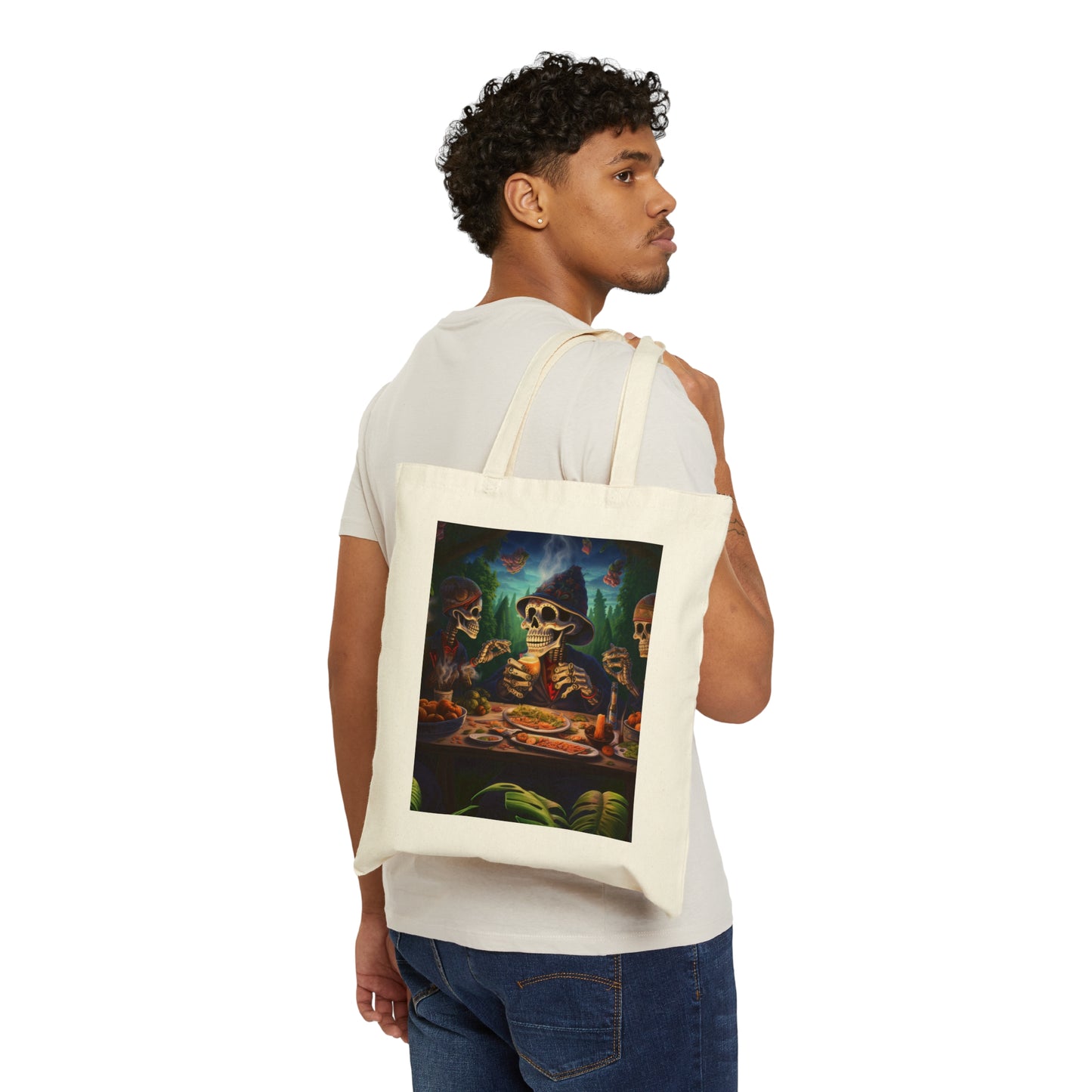 Cotton Canvas Tote Bag 420 Day of the Dead