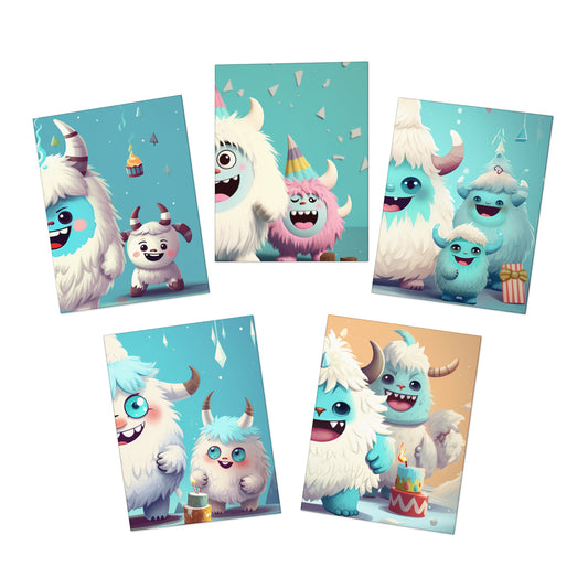 Multi-Design Greeting Cards (5-Pack) Yeti Kin