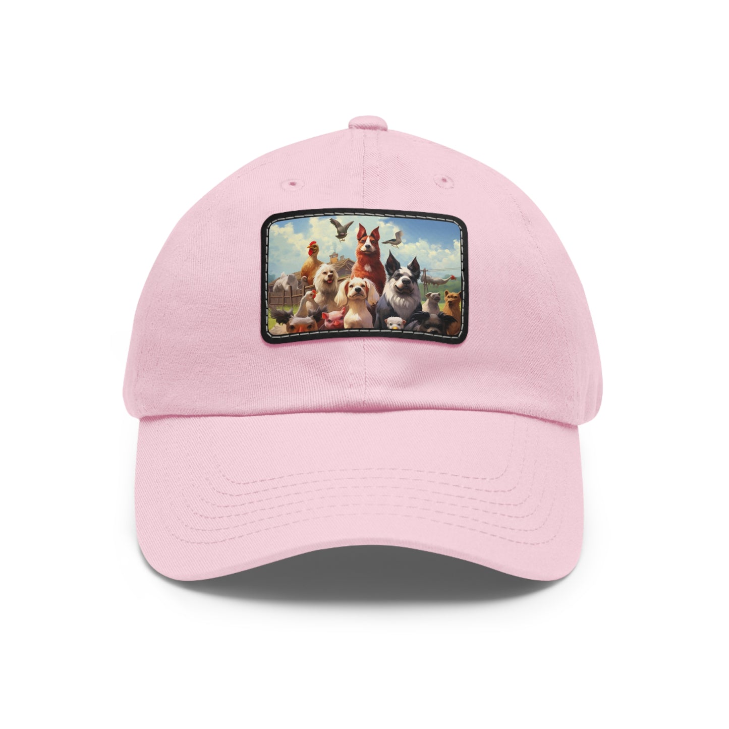 Dad Hat with Leather Patch (Rectangle) Animal Farm Friends