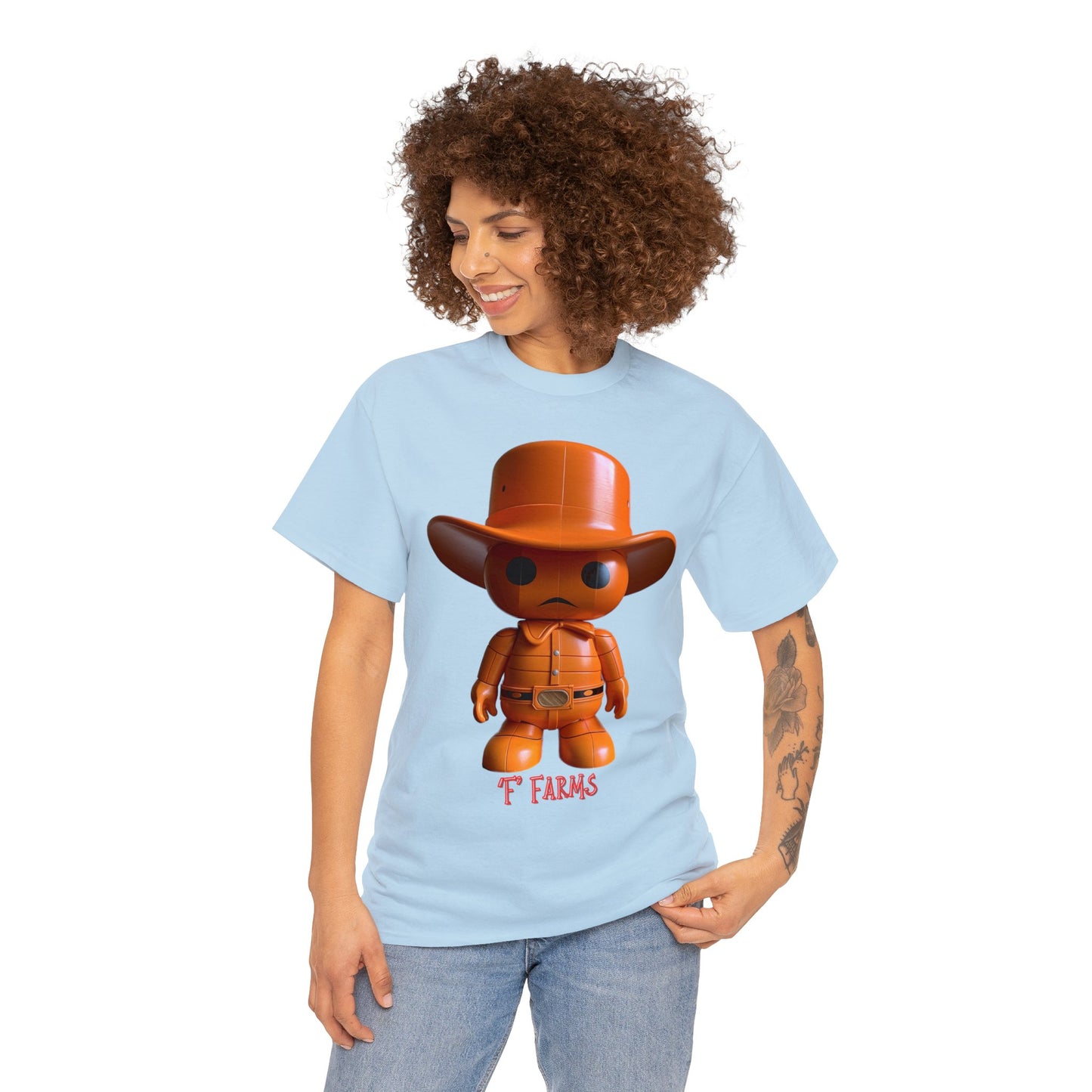 Unisex Heavy Cotton Tee F Farms Cowboy