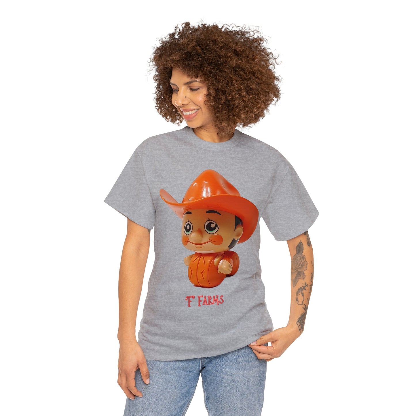 Unisex Heavy Cotton Tee F Farms Cowboy 2