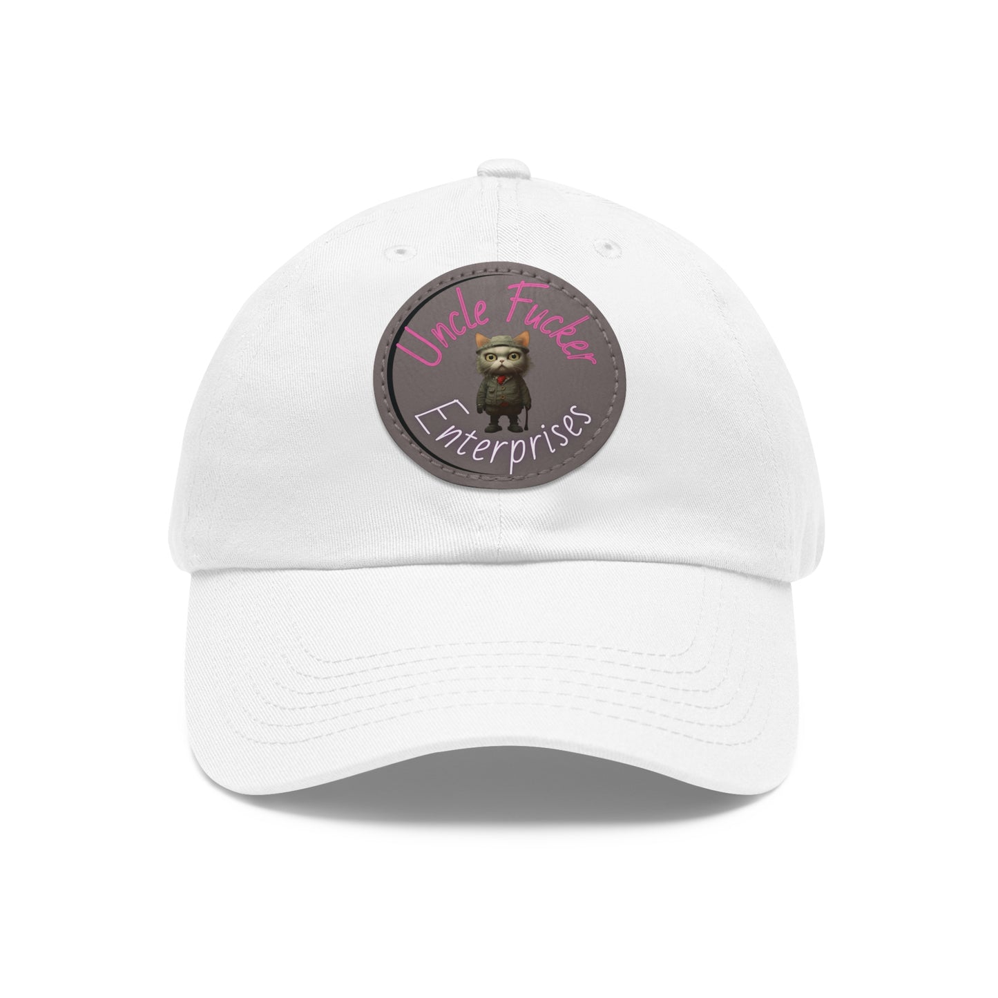 Uncle F'er Dad Hat with Leather Patch (Round)