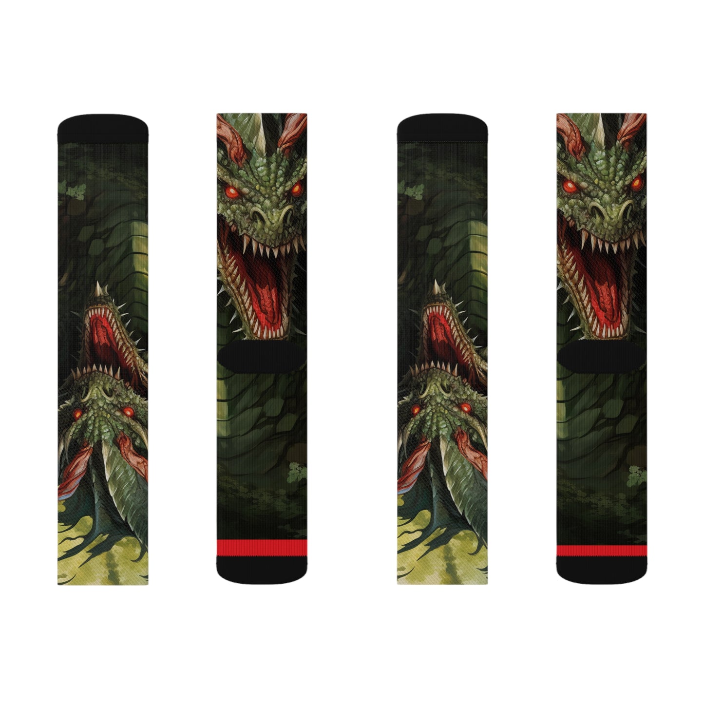 Sublimation Socks Jabberwocky Dragon Edition