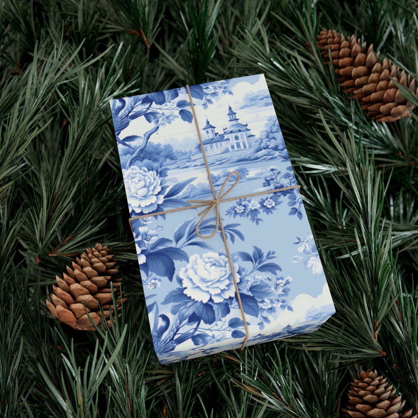 Gift Wrap Papers English Blue Chinoiserie #4