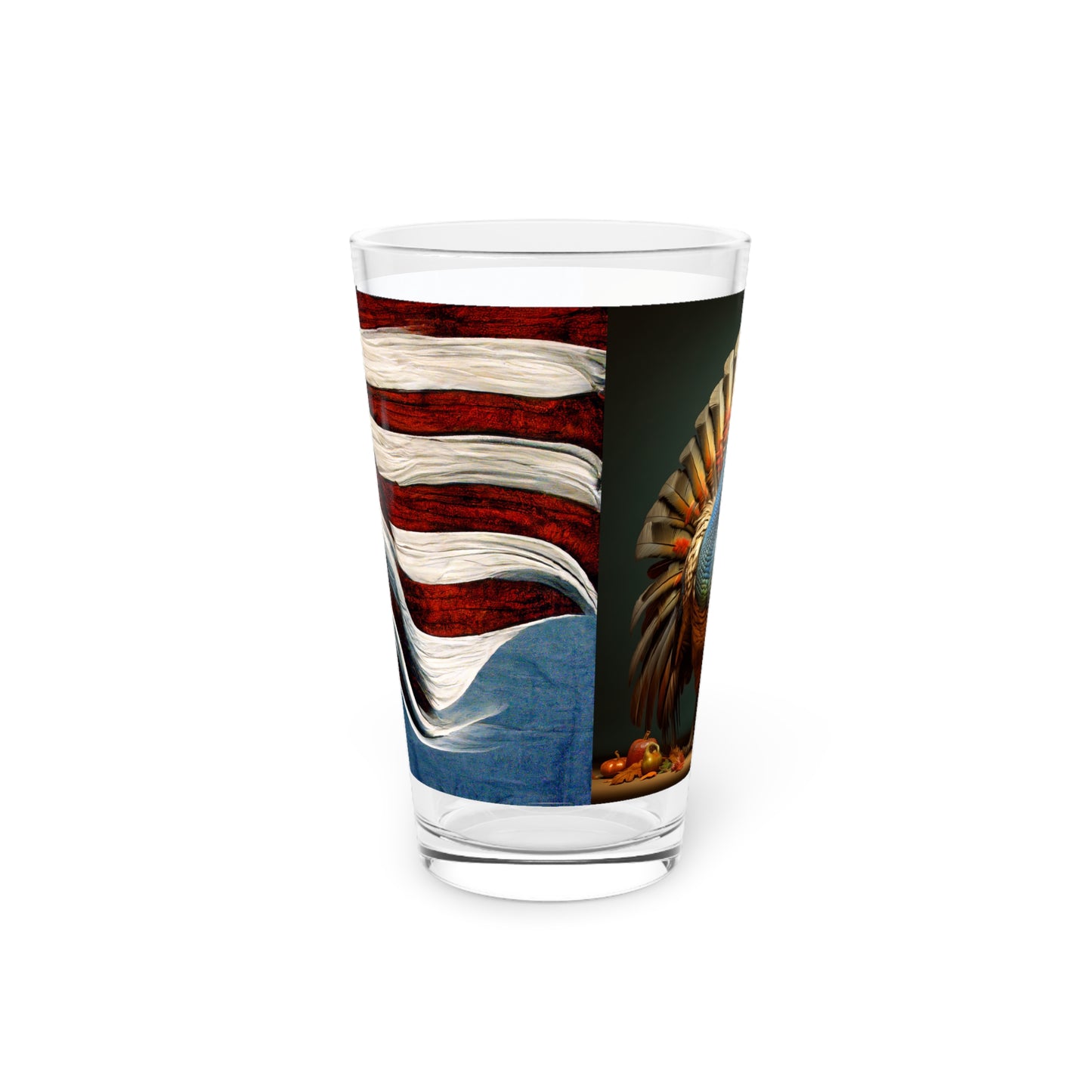 Badass Thanksgiving Turkey Pint Glass, 16oz