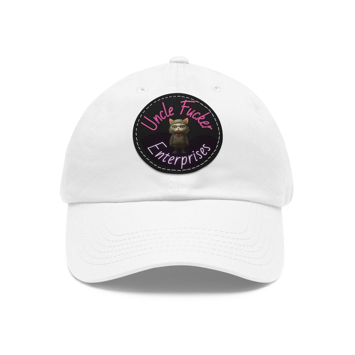 Uncle F'er Dad Hat with Leather Patch (Round)