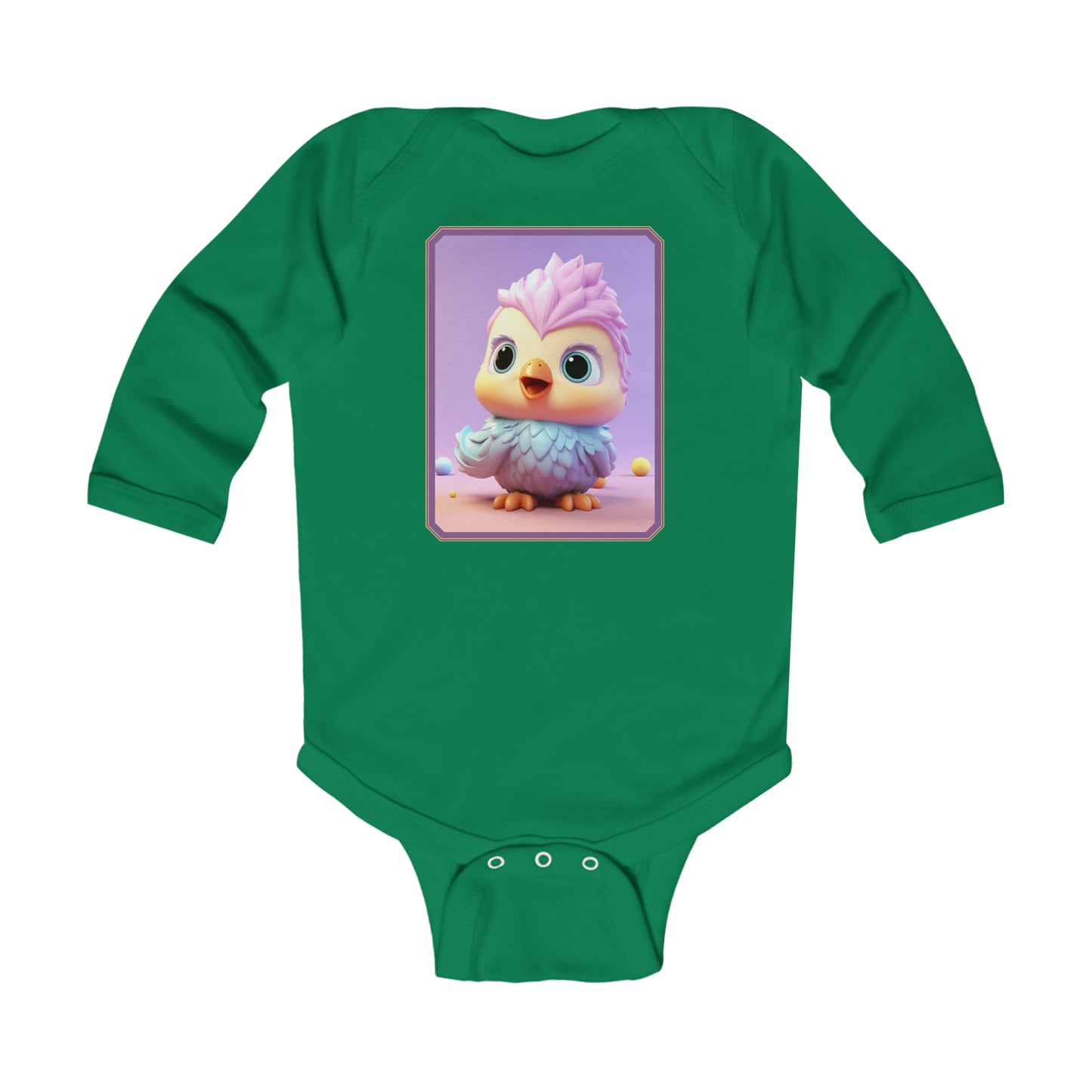 Infant Long Sleeve Bodysuit Chicken 1