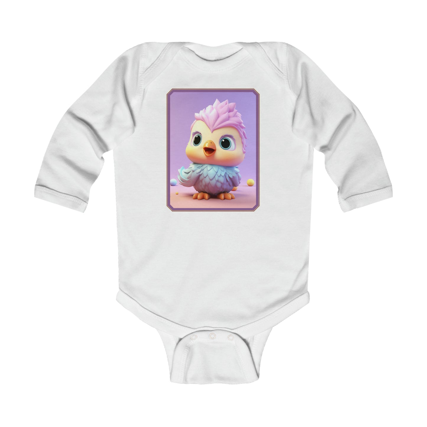 Infant Long Sleeve Bodysuit Chicken 1