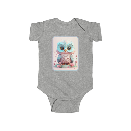 Infant Fine Jersey Bodysuit Owl 4