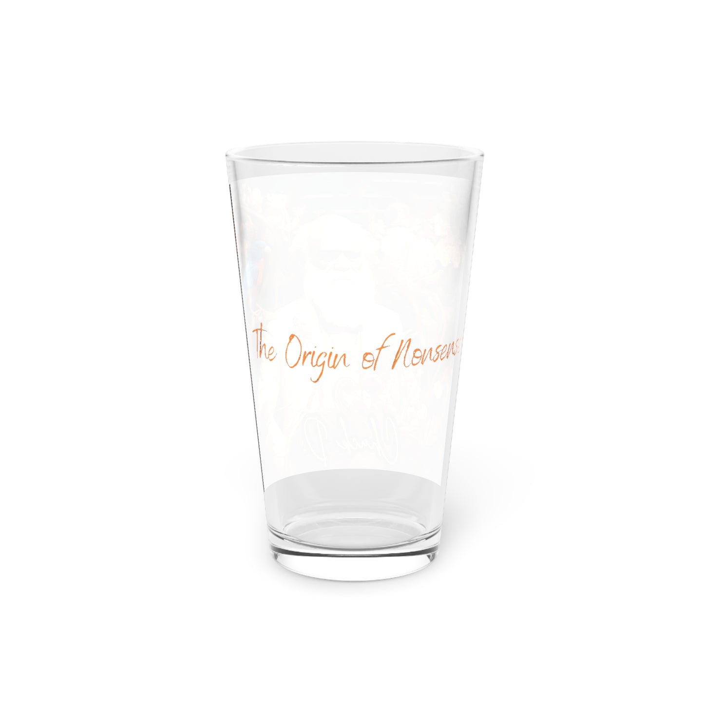 Charles Darwin Pint Glass, 16oz