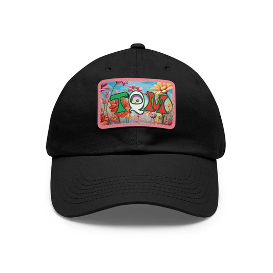 Dad Hat with Leather Patch (Rectangle) TQM Te Quiero Mucho