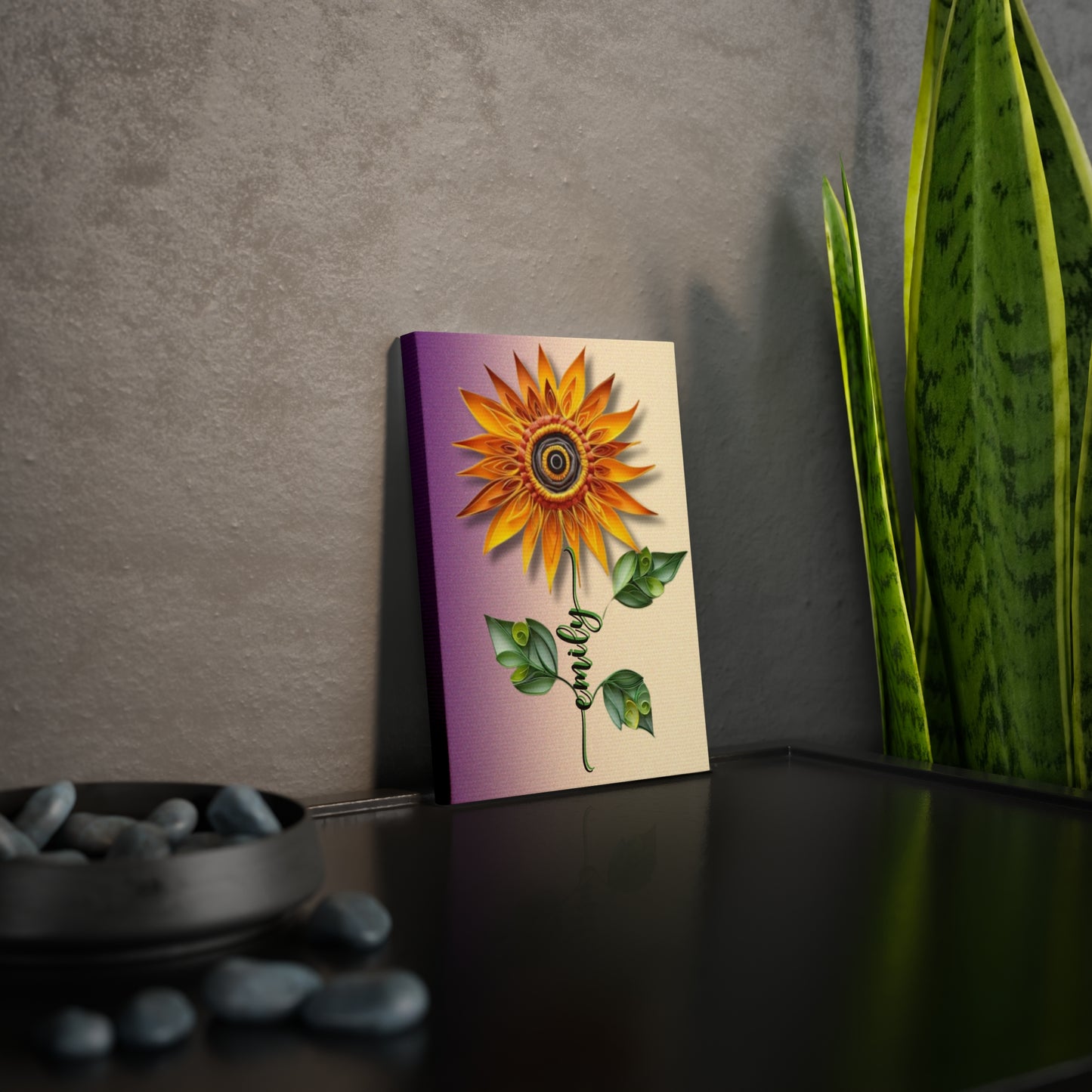 Sunflower Personalized Canvas Art