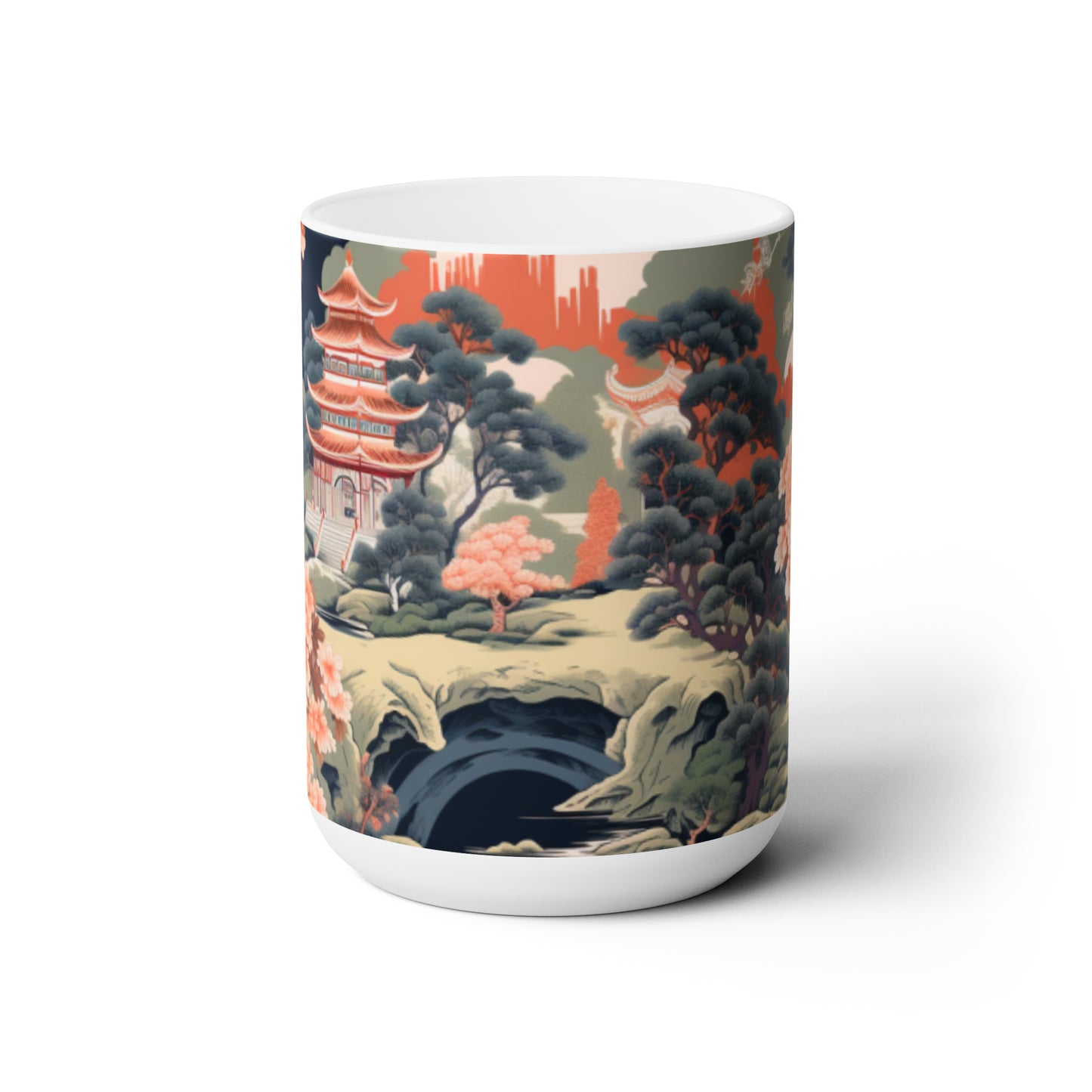 Ceramic Mug 15oz Floral 11