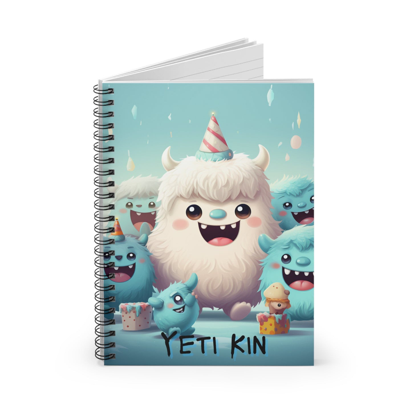 Spiral Notebook - Ruled Line Yeti Kin... Party 7