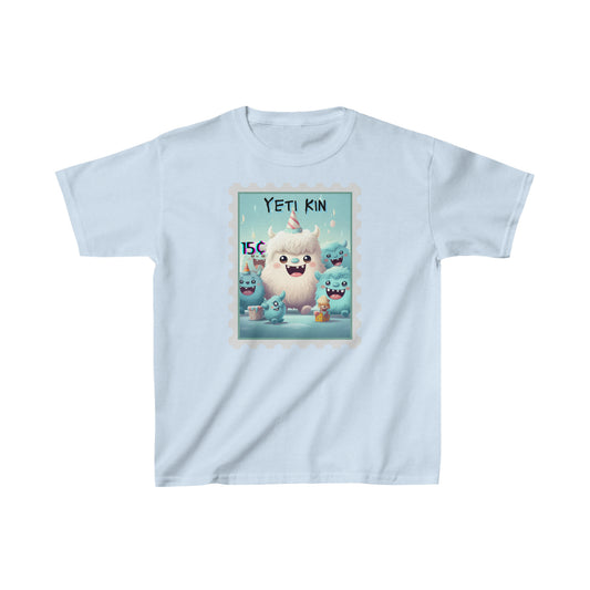 Kids Heavy Cotton™ Tee Yeti Kin Party 8 Postage