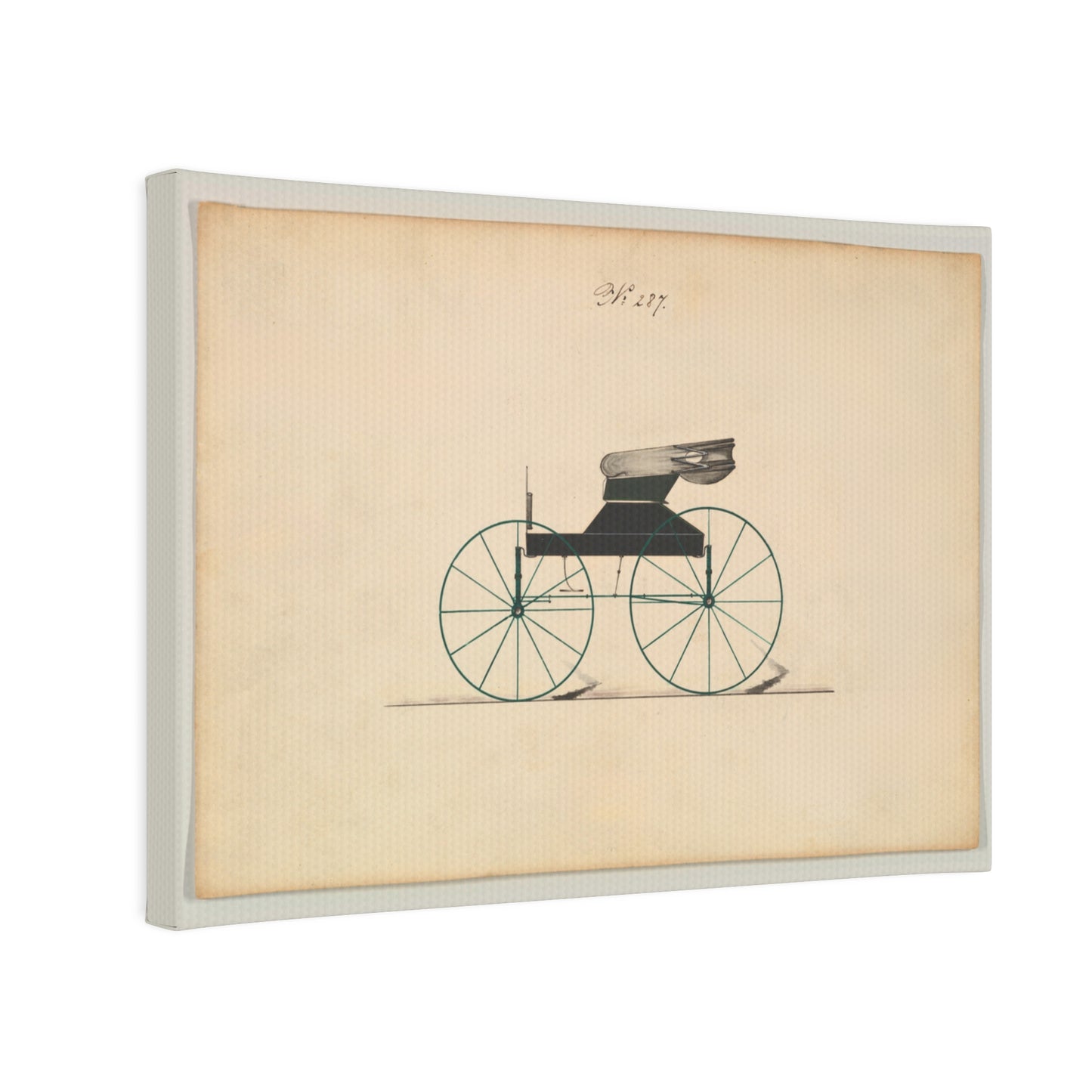 Brewster & Co Design for Wagon no. 287 Vintage Illustration Personalized Canvas Art