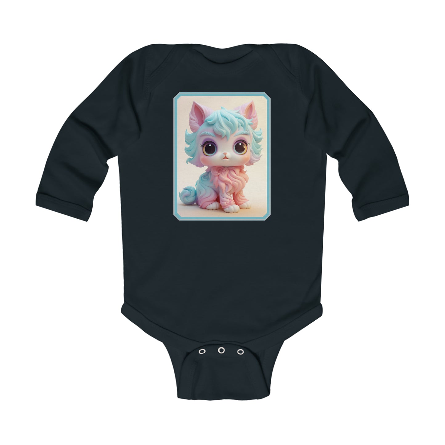 Body Infantil Manga Larga Gato 3