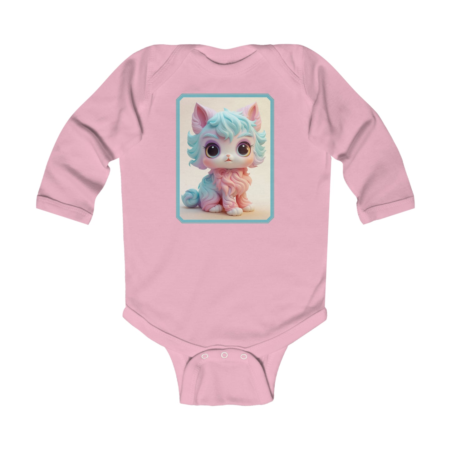 Body Infantil Manga Larga Gato 3