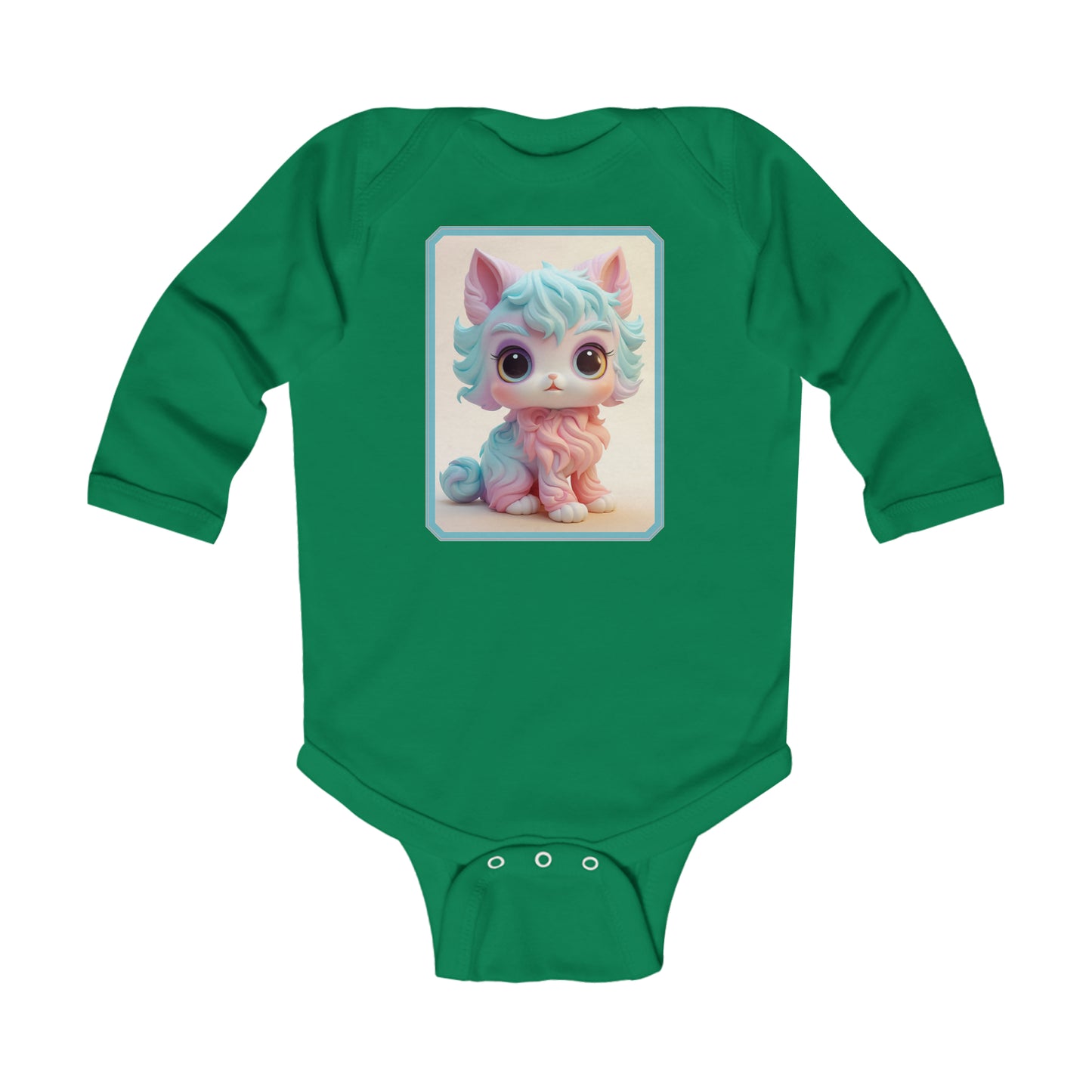 Body Infantil Manga Larga Gato 3