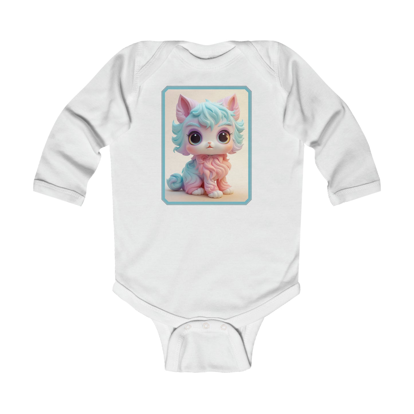 Body Infantil Manga Larga Gato 3