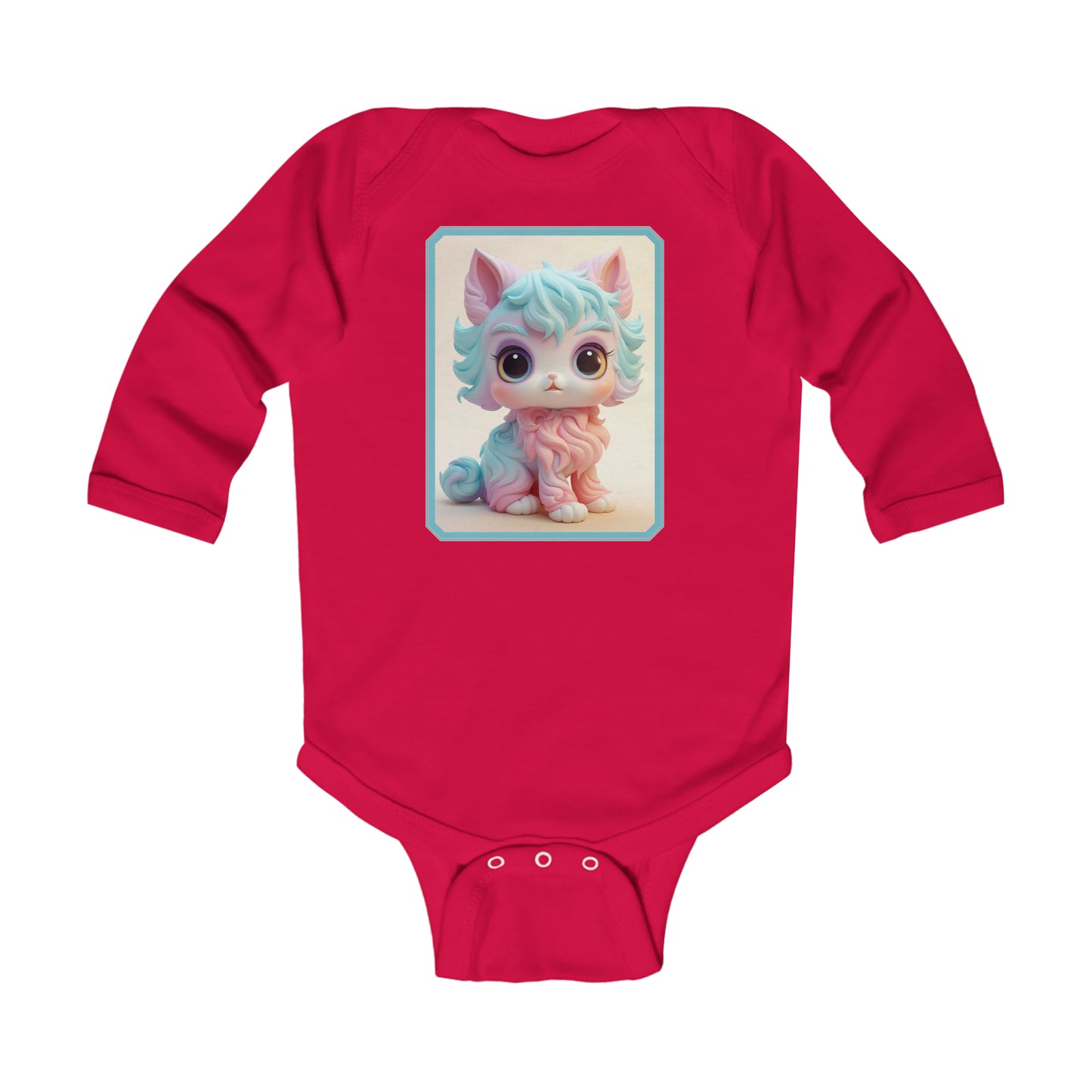 Body Infantil Manga Larga Gato 3