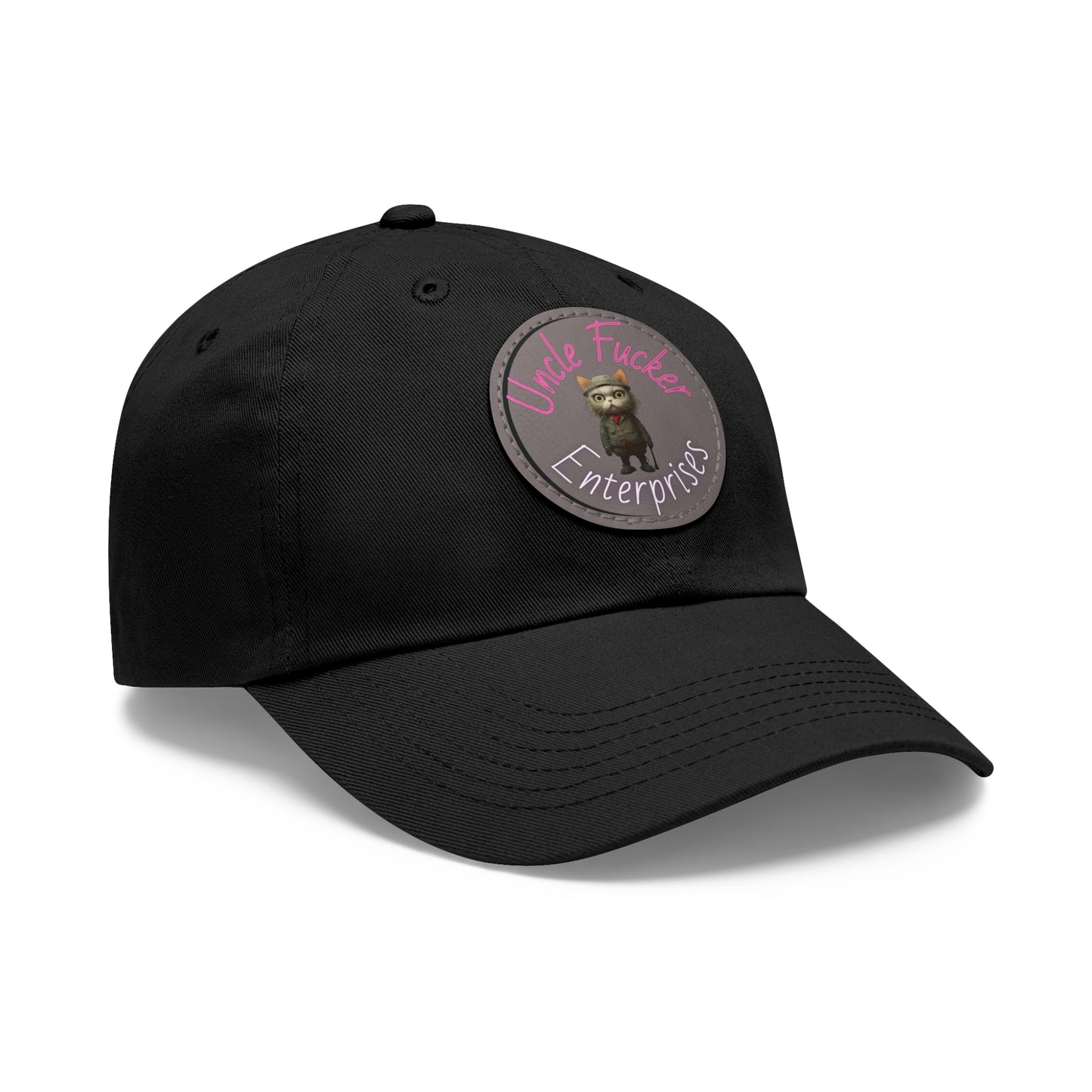 Uncle F'er Dad Hat with Leather Patch (Round)