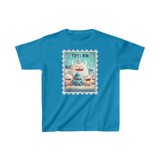 Kids Heavy Cotton™ Tee Yeti Kin Party 9 Postage