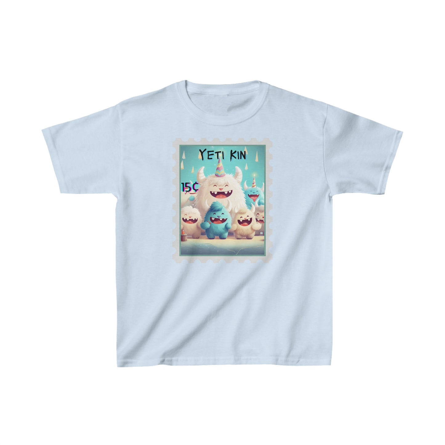 Kids Heavy Cotton™ Tee Yeti Kin Party 9 Postage