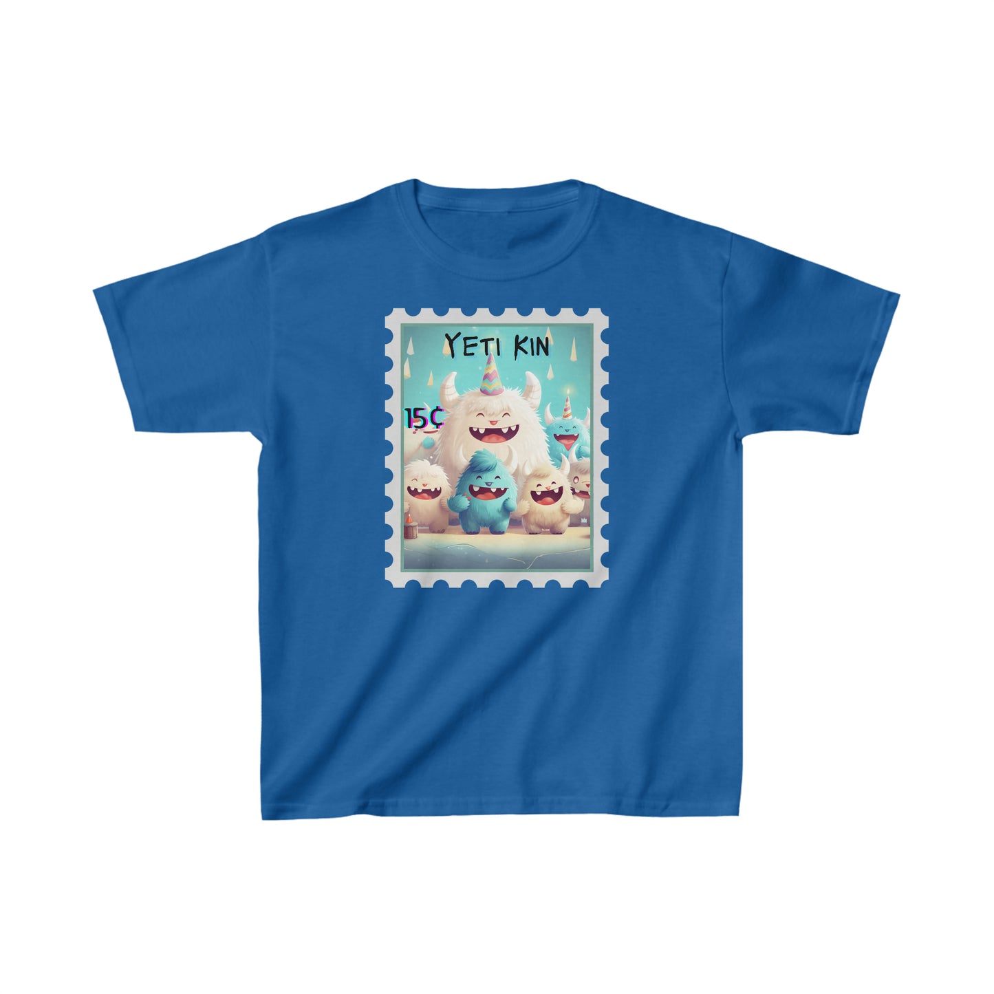 Kids Heavy Cotton™ Tee Yeti Kin Party 9 Postage