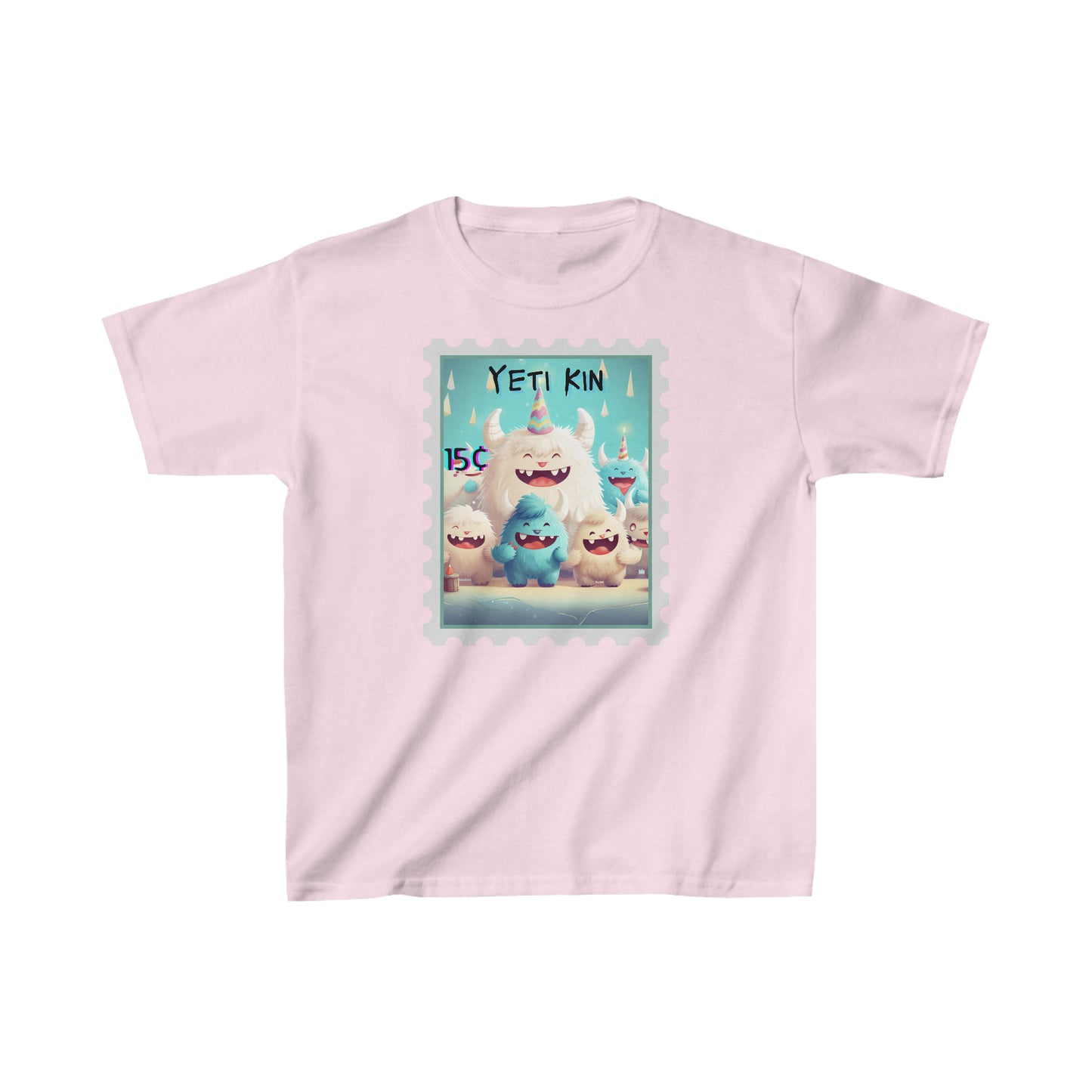 Kids Heavy Cotton™ Tee Yeti Kin Party 9 Postage