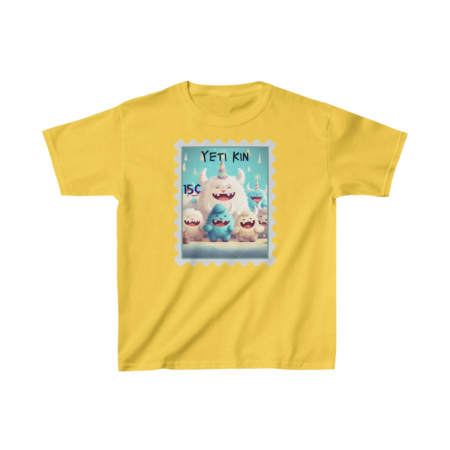 Kids Heavy Cotton™ Tee Yeti Kin Party 9 Postage