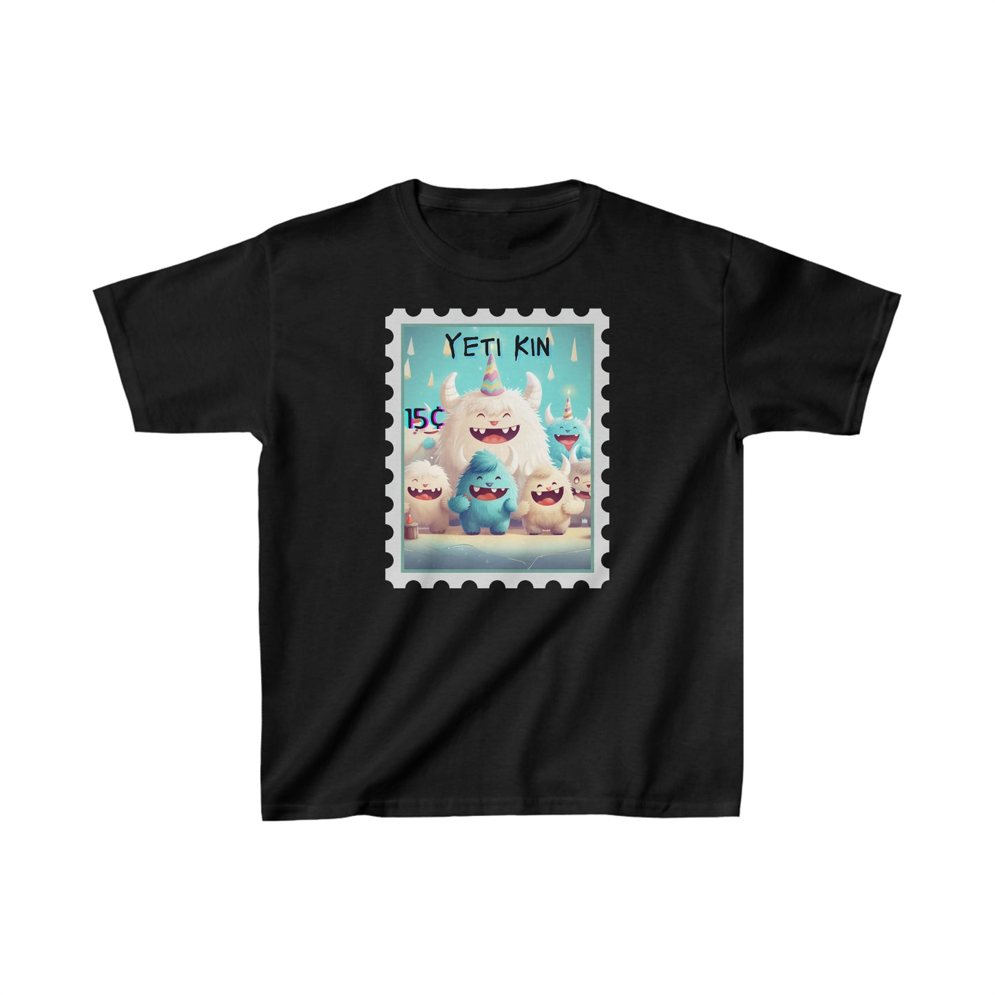 Kids Heavy Cotton™ Tee Yeti Kin Party 9 Postage