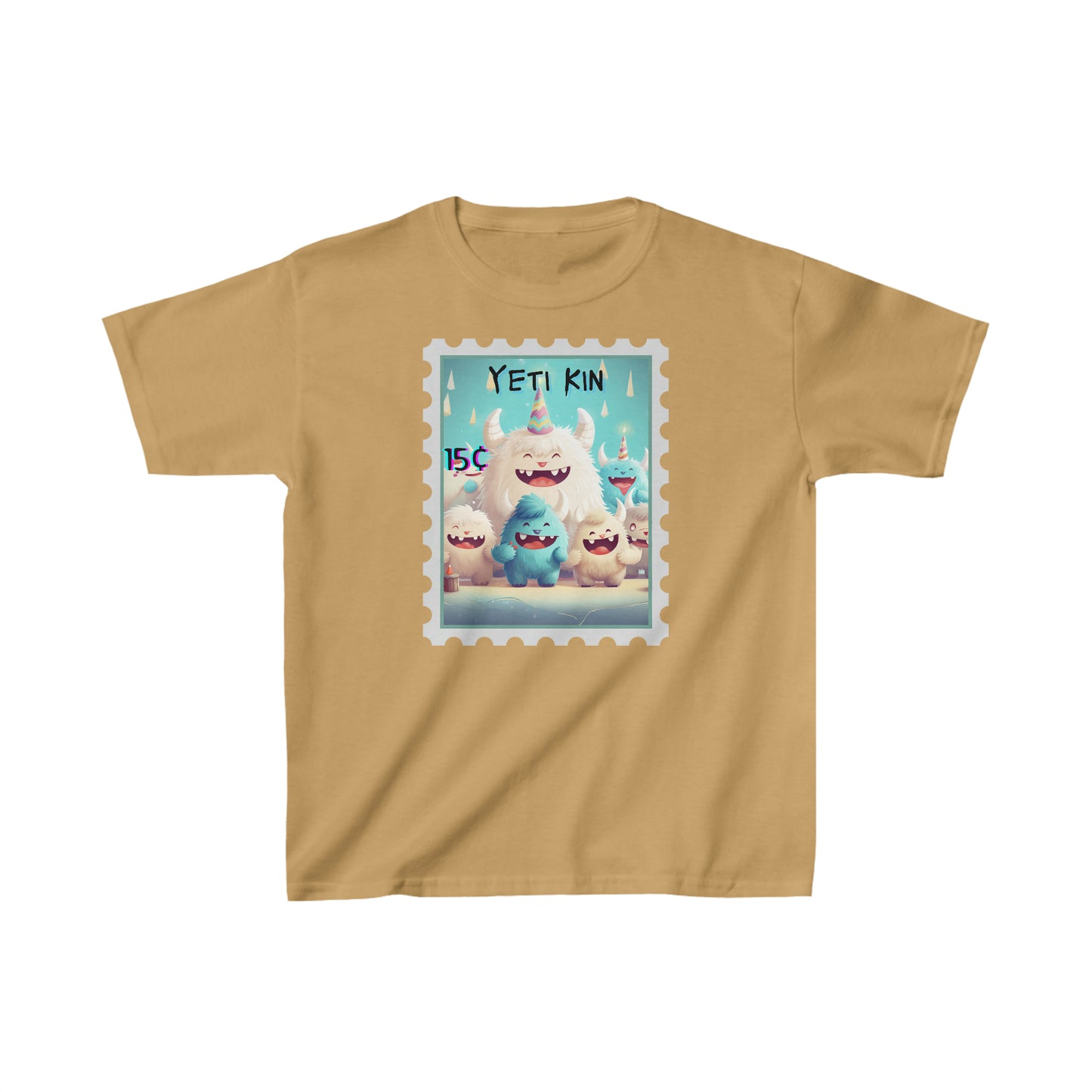 Kids Heavy Cotton™ Tee Yeti Kin Party 9 Postage