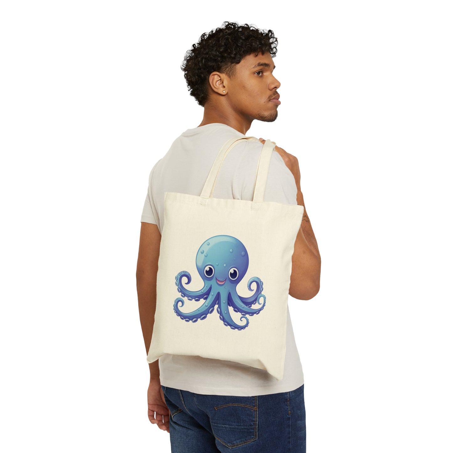 Cotton Canvas Tote Bag Octopi