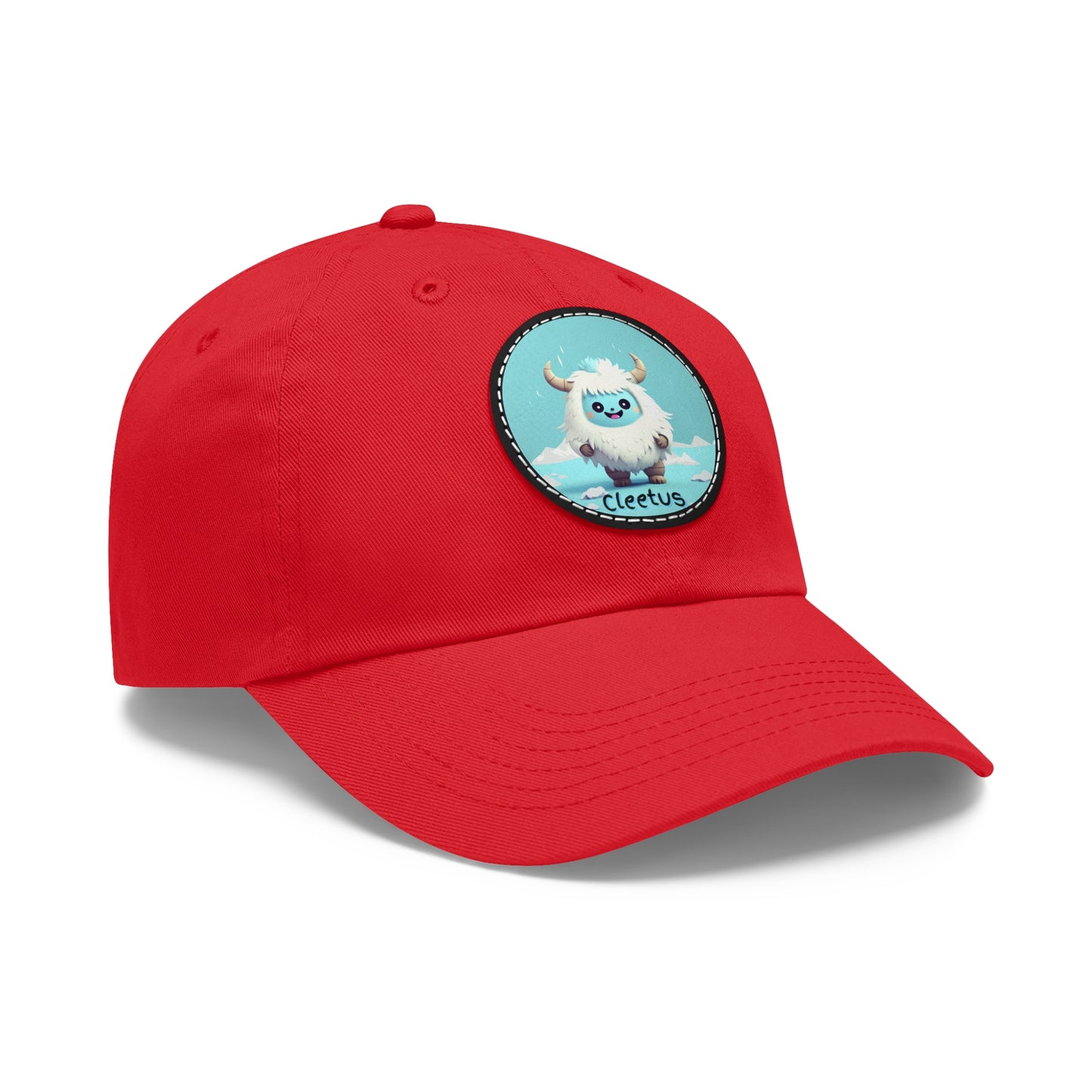 Dad Hat with Leather Patch (Round) Cleetus