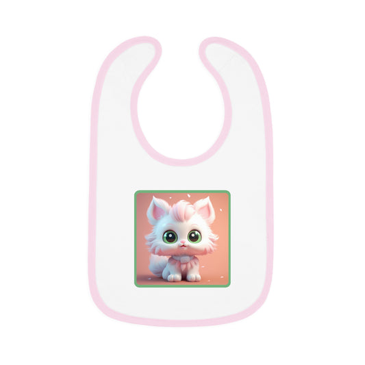 Baby Contrast Trim Jersey Bib Cat 4