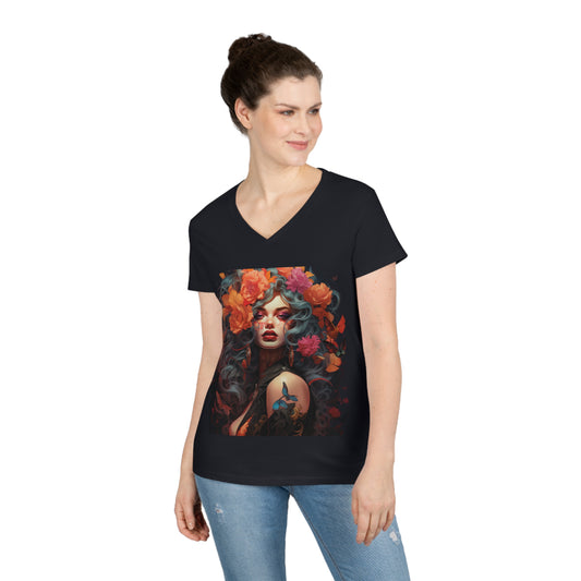 Ladies' V-Neck T-Shirt Savage Beauty