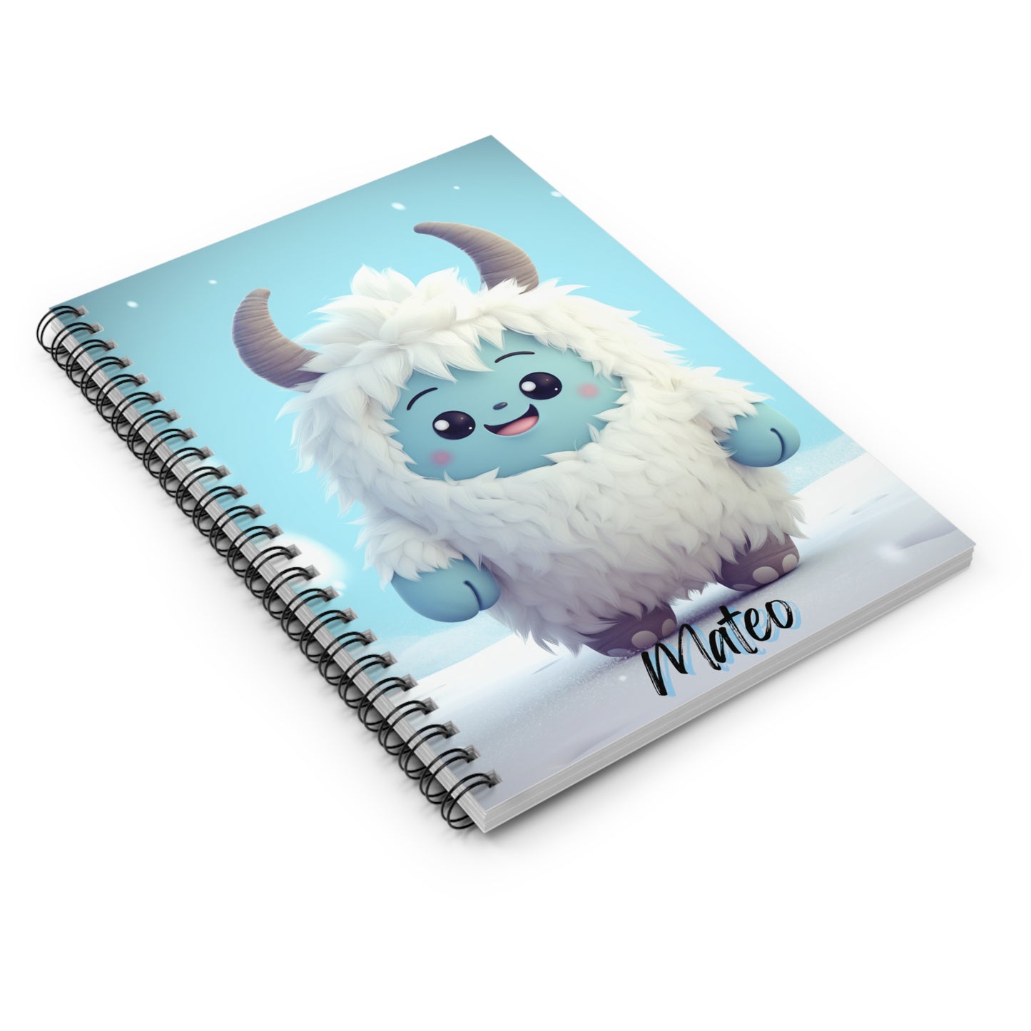 Spiral Notebook - Ruled Line Yeti Kin... Mateo