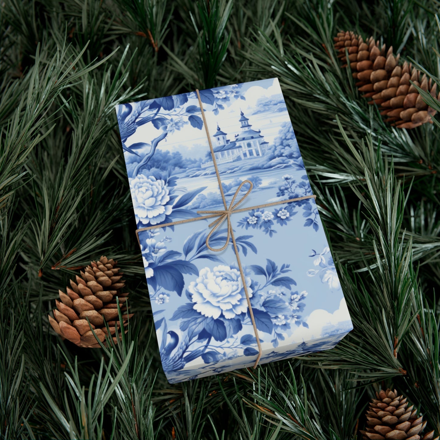 Gift Wrap Papers English Blue Chinoiserie #4