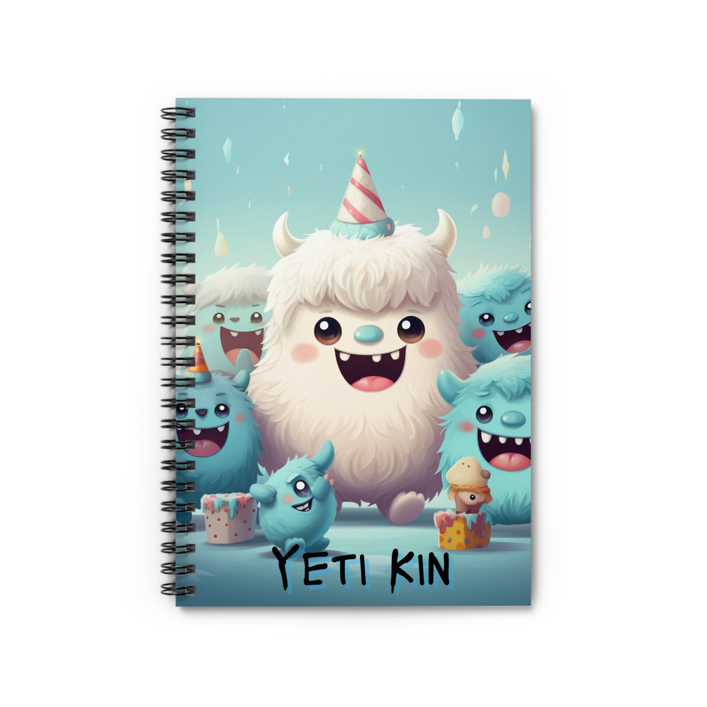 Spiral Notebook - Ruled Line Yeti Kin... Party 7