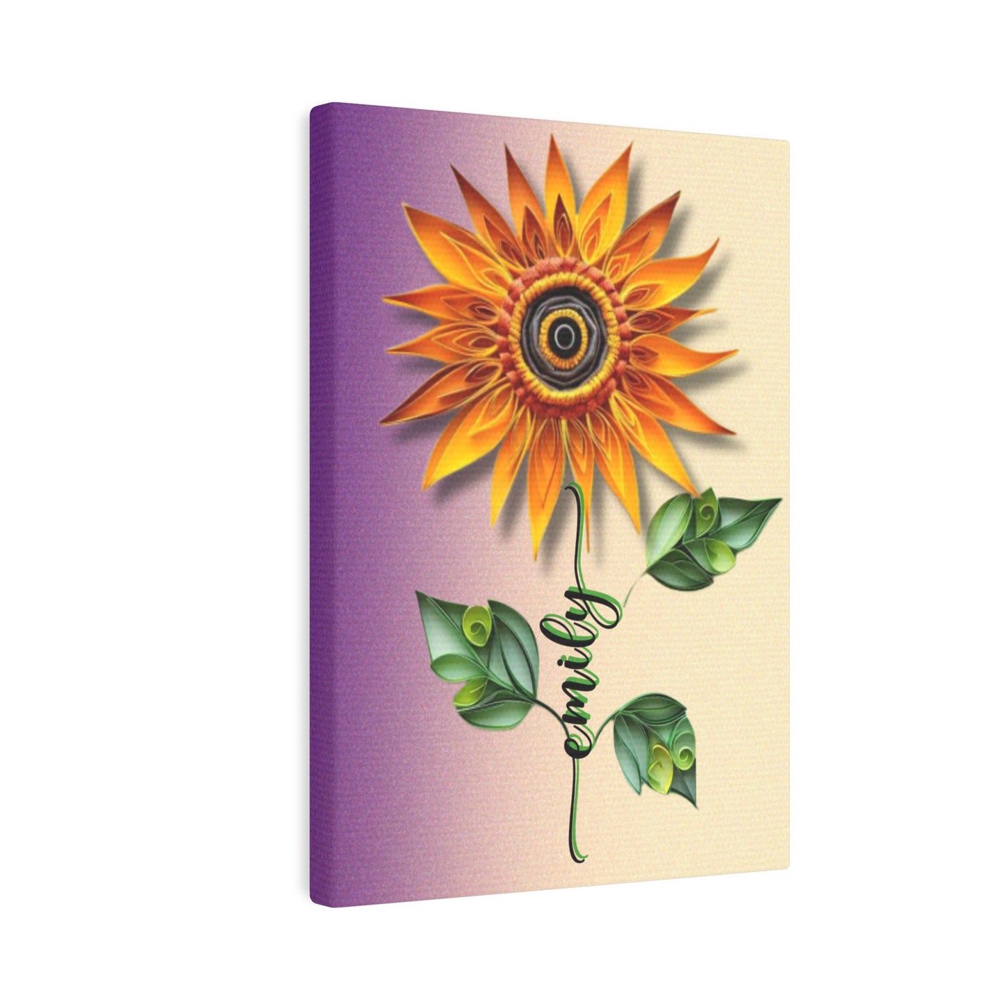 Sunflower Personalized Canvas Art